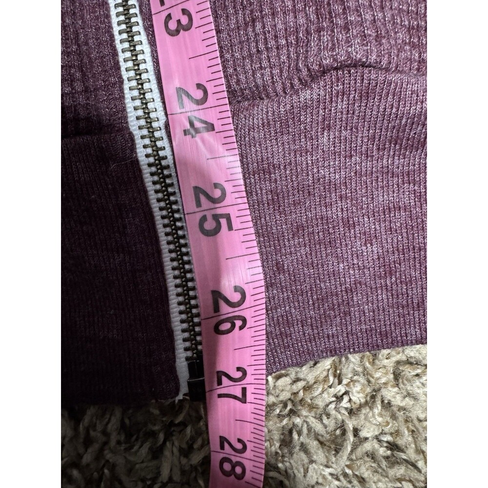 Gustin Waffle Full Zip Hoodie Mens M Thermal Knit Maroon Made in USA 100% Cotton - Picture 14 of 14